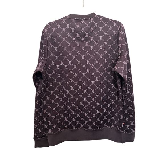 Luke Sport Gazzas Tears Regular Fit Long Sleeve Sweatshirt - Merlot Size M - Picture 5 of 7